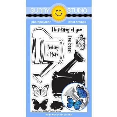 Sunny Studio Clear Stamps - Watering Can